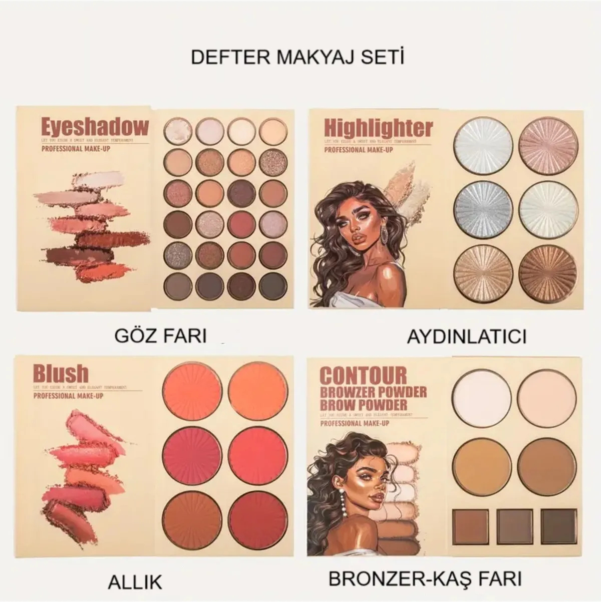 Kitap Model Makyaj Paleti